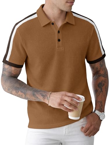 Image of Noble Monk Men's Regular Fit Polo Neck T-Shirt | Half Sleeve