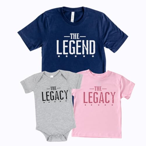 Legend And Legacy Shirts, Gifts From Baby Boy or Girl, Matching Tees For Father And Newborn Son, Daddy Daughter Coordinating Outfits, Father Son T-Shirts, Daddy And Me Apparel3