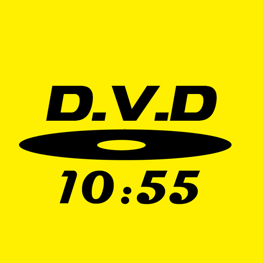 Retro Clock Bouncing Logo Screensaver – 4K Big Clock Standby Display