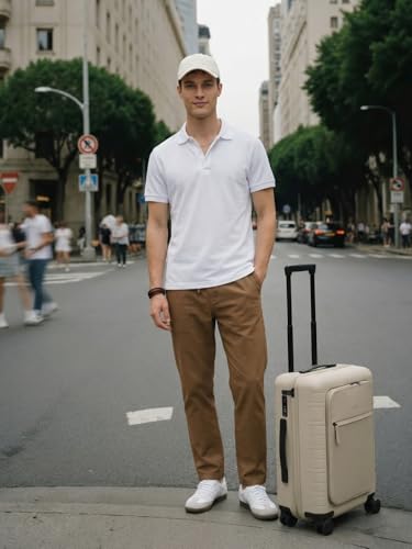 Image of Nobero Chino Pants for Men | Oversized Fit | Multiple Pockets | Elasticated Waist | Casual & Utility Wear