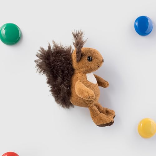 Schaffer Knuddel mich! Magnet Kuscheltier Eichhörnchen Luzy, 12x6x8 cm, Braun