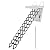 Topteng ???????? ???????????????????? ???????????????????? ???????????????????????? ???????????????? ???????????????? ???????????????????? ???????????????????????? 9.8FT Retractable Loft Ladder Ceiling Mounted Alloy Folding Ladder with Pull Rod 660LB
