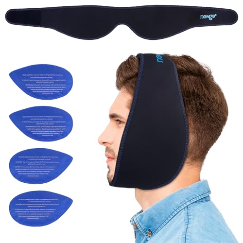 NEWGO Weisheitszahn Kühlkompresse Kühlpads Gesicht, kühlpads Zahn Op, Kühlakku Gesicht Weisheitszähne, TMJ-Schmerzlinderung und Zahnschmerzen Kieferentspannung, 4 Stück (schwarz) NEWGO Weisheitszahn Kühlkompresse Kühlpads Gesicht, kühlpads Zahn Op, Kühlakku Gesicht Weisheitszähne, TMJ-Schmerzlinderung und Zahnschmerzen Kieferentspannung, 4 Stück (schwarz)