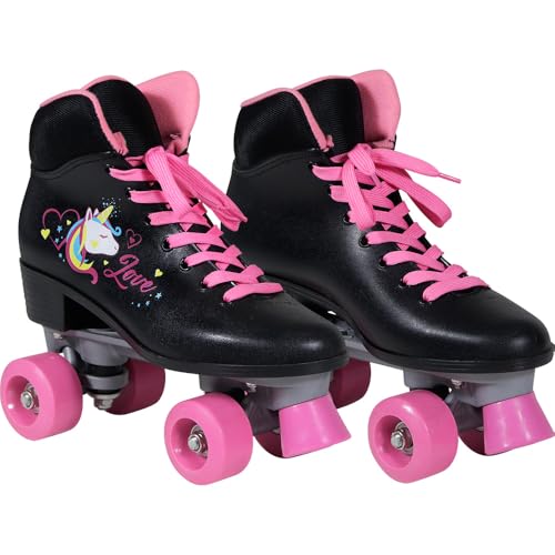 Bel - Patins Quad Love Unicórnio Preto Tam. 35