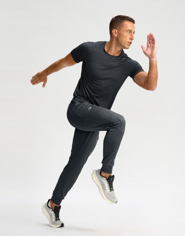 Miniatura 6 de G Gradual Pantalones deportivos para hombre con bolsillos con cremallera, elásticos, cónicos, pantalones deportivos para hombre, entrenamiento,