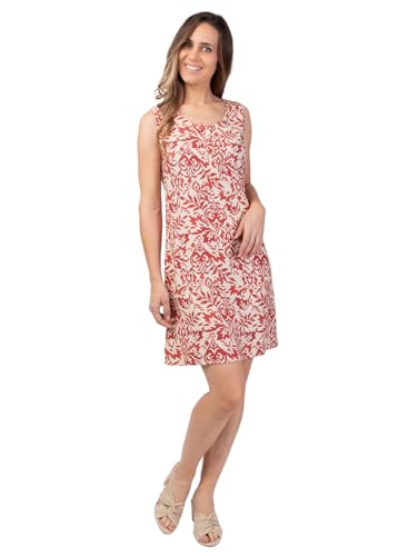 Robe courte sans manches motif ethnique chic Christina en pur coton