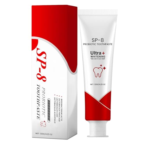 Sp-8 Pasta de dientes probiótica, 120 g de pasta de dientes probiótica, pasta de dientes blanqueadora ultra blanqueadora, pasta de dientes Sp-8 Brightening, Deep Cleaning Oral Care Toothpaste