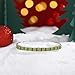 MUYUU Christmas Cuff Bracelet, Silver Plated Red and Green Bracelet, Sparkly Crystal Bracelet For Women Fashion Jewelry