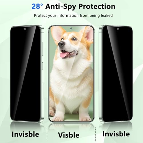 Fotbor for Samsung Galaxy S25 Plus 28° Privacy Screen Protector with [3s Installation Frame], Case Friendly 9H+ Tempered Glass 2Pack by Fotbor - Used condition - Image 3