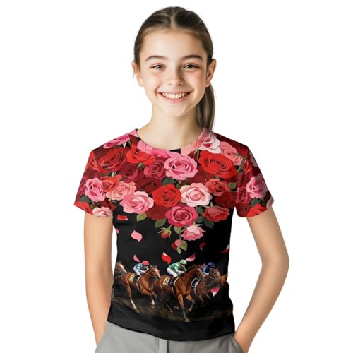 Image of Kids Graphic T-Shirt Boys Girls Novelty Tees Top Short Sleeve Shirts Summer Blouses 3-16