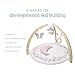 aden + anais Play and Discover Baby Activity Gym – 30+ Developmental Benefits - 3 Attachable Toys + Plush Tummy Time Pillow – 100% Cotton Muslin – Machine Washable – Ma Fleur