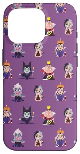 Disney Villanos Kawaii Púrpura Carcasa para iPhone 16 Pro