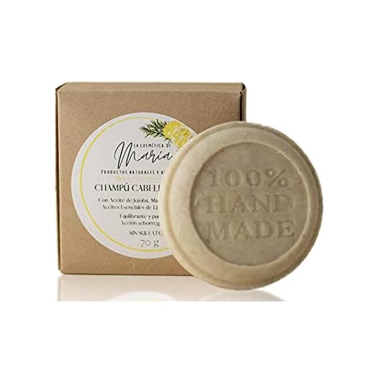 Champú sólido para cabello graso artesanal y ecológico - 100% natural y vegano. Sin sulfatos ni parabenos.