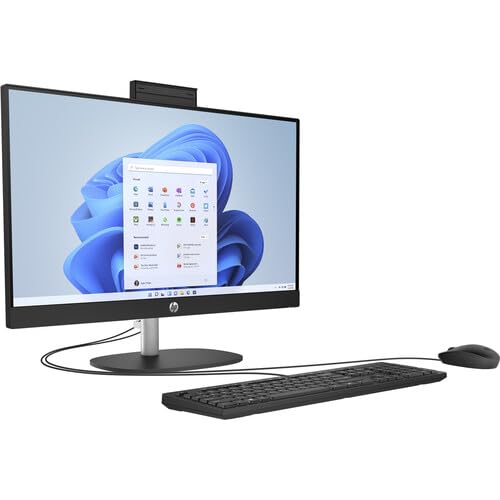Image of HP 27-cr100 All-in-One Desktop, 2024, 27 inch 1920 x 1080 IPS 60Hz, Intel Core Ultra 7 155U 12-Core, Intel Iris Xe Graphics, 32GB DDR5, 1TB SSD, Windows 11 Pro, Wi-Fi, BT 5.3, 720p Camera, Jet Black