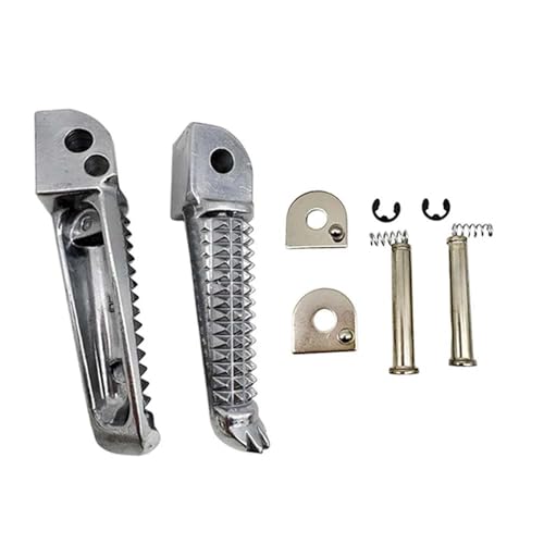 Motorrad-Fußrasten Hinten Für Yamaha XJR400 YZF-R1 SRV250 FZ400 4YR FZS600 Für FAZER Fußrasten-Pedalhalterung Zubehör(Silver)