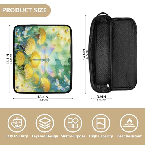 Estuche de viaje 2 en 1 para plancha y rizador con tapete resistente al calor impermeable para herramientas calientes de peinado miniatura 4