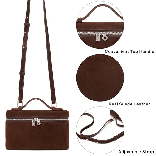 Image of Rejolly Crossbody Bag for Women Small Top-Handle Leather Pouch Purse Shoulder Handbag
