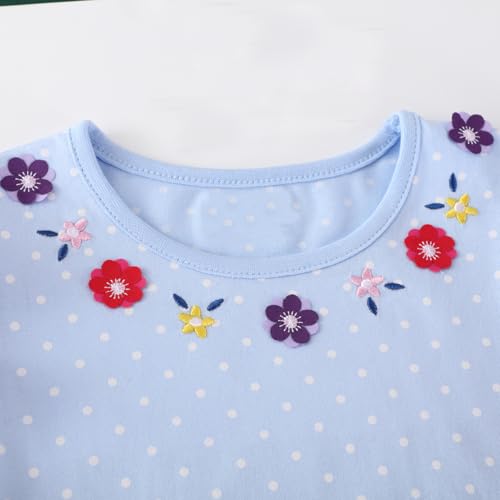 Youlebao Toddler Girls Dresses Long Sleeve Girl Casual Cotton Clohtes for Kids 2-7 Years Xmas Gift3