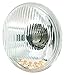 United Pacific S2005LED ULTRALIT 5 3/4” Crystal Halogen Headlight w/5 LED Position Lights, Glass Lens, Chrome Metal Reflector – ONE Headlight