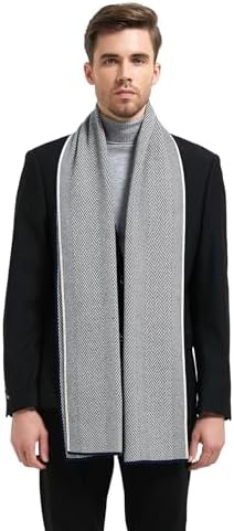 Men Winter Scarf Wool Soft Warm Knitted Casual Scarves for Men