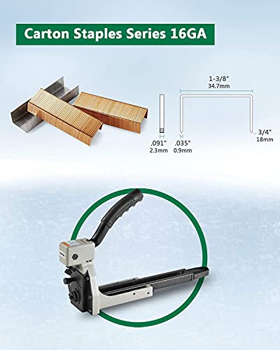 Meite Hb3518 Box Stapler 3/4-Inch Length By 1-3/8-Inch Crown 16Ga Manual Carton Stapler #TOP1