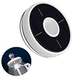 ZMTECH 1PC Solar Light for Flag Pole, Waterproof Outdoor Lighting for 5-10FT Flagpoles, Auto On/Off with Solar Charging, Fits 1in Diameter Poles (White)