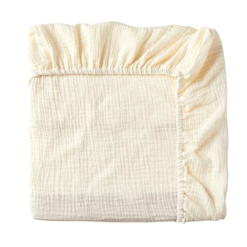 TNNOKL 130x72x25cm Baby Fitted Sheet for Bassinet Soft & Breathable Cotton Crib Mattress Sleeve Protector Gentle Touches