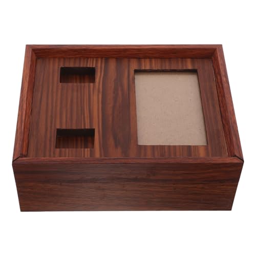 TOYANDONA Urna de Madera Natural para Caja Conmemorativa Marco de Resistente al Daño Diario y Fácil Mantenimiento, de Mesa para Perros y Gatos