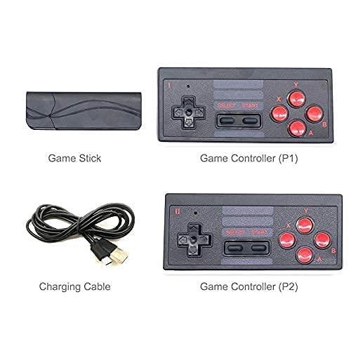 Image of Plug & Play Wireless HD 1080p TV Video Game for Kids (8 Bit Retro Built-in Games) for up to 2 Players HDMI Game Stick Dongle