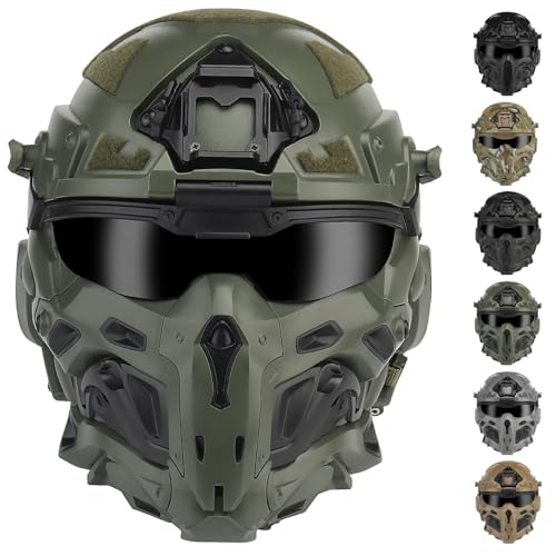 Casque tactique airsoft intégral ventilé avec masque militaire