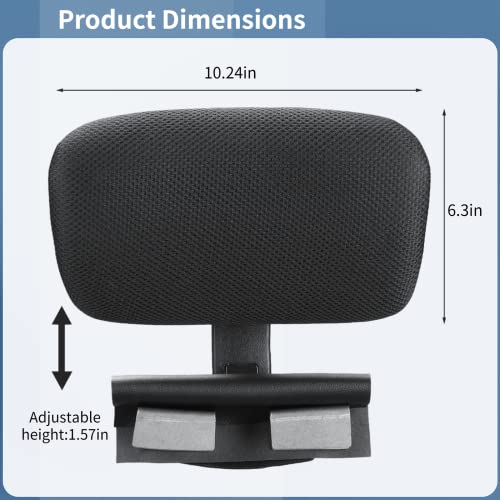 Office Chair Mesh Headrest Attachment, Height And Angle Adjustable, Universal Neck Support Cushion, Ergonomic Elastic Sponge Head Pillow #TOP3