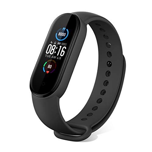 Xiaomi Mi Band 5 スマートアクティビティブレスレット、新しい磁気充電、1.1インチAMOLEDスクリーン、100以上のテーマ壁紙、24時間心拍数モニター/フィットネストラッカー、50M防水
