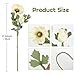 IPOPU 6pcs Artificial Poppies Pu Real Touch Fake Poppy Flowers White Faux Flowers with Stems for Vase Table Centerpiece Home Wedding Party Garden Decoration(White)