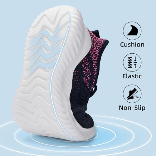 Image of PPQ Womens Slip On Walking Shoes,Memory Foam Lightweight Comfort Casual Workout Shoes,Yoga Or Tennis Or Running Sneakers