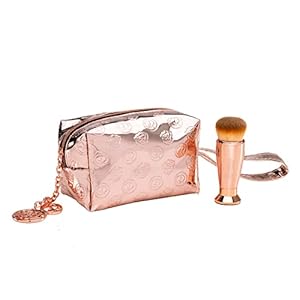 GabyRos Mini Travel Facemaster®️ – Most Luxurious Jewel Brush – Perfect Size for Travel – Easy To Use for Foundation, Concealers, Powders & Highlighters