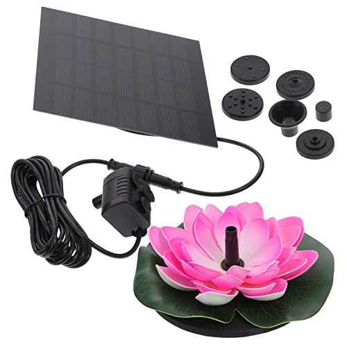 BESPORTBLE Fontaine Solaire Lotus Flottante Pour Piscine Jardin Décoration Extérieure Pompe à Eau Sans Fil Bain Oiseaux