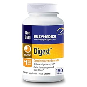 Enzymedica Digest, Complete Enzyme Formula for Everyone’s Digestive Health, with Full Range of Enzymes for Everyday Diets, 180 Capsules (FFP)