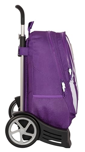 Sac à dos scolaire violet Real Valladolid Safta avec chariot évolution - 3