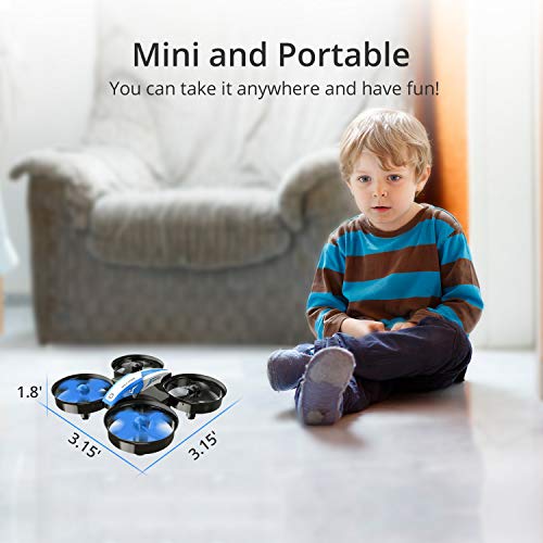 Holy Stone Mini Drone for Kids and Beginners RC Nano Quadcopter Indoor Small Helicopter Plane with Auto Hovering, 3   D Flip, Headless Mode and 3 Batteries, Great Gift Toy for Boys and Girls, Blue