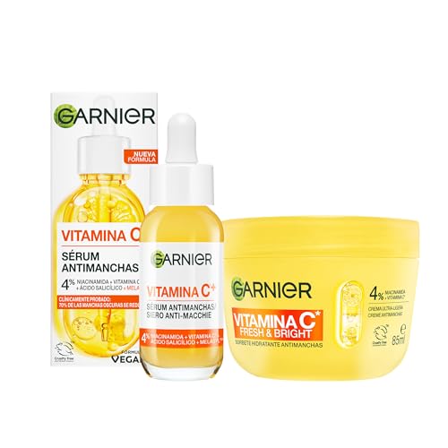 Garnier Rutina Sorbete Facial Vitamina C + Sérum Acción Antimanchas, 30ml