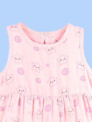 Image of Kidbea Bamboo Cotton Baby Girl Dress, Sleeveless Casual Wear Girls Frock