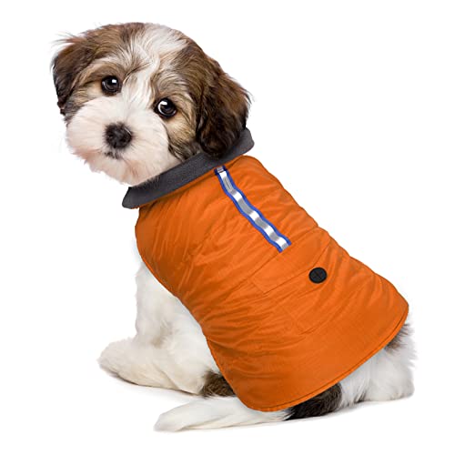 FAIRWIN Dog Sweaters Jackets for Small Dogs Puppy Clothes for Small Dogs Boy Dog Clothes for Small Dogs Girl Dog Coats for Small Dogs Small Dog Coat Jacket Small Dog Clothes Male (Orange, Small)