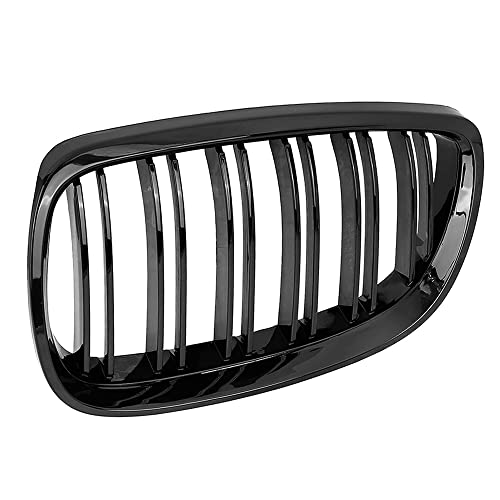 Rejilla de radiador tipo parrilla riñón doble línea para parachoques de coche E92 E93 3