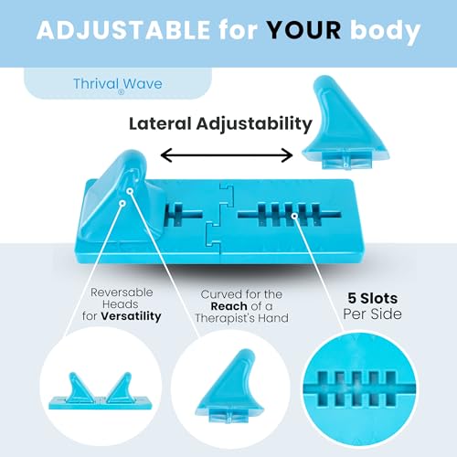 Image of Thrival Wave - Fully Adjustable Psoas, Back and Hip Flexor Muscle Release Tool with Thrival App for Targeted Routines, Deep Tissue, Trigger Point Massage (Blue) - Made in USA