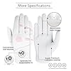 FINGER TEN Women’s Ladies Golf Gloves Left Hand Right with Ball Marker Leather Grip 1 Pack, Pink Fit Woman Girl, Size Small Medium Large XL (Large, Left)