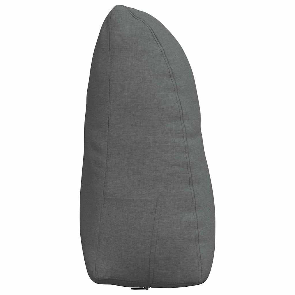 Poduszka na plecy, ciemnoszara, 60 x 24 x 50 cm, materiał z ergonomicznym podparciem, zdejmowana poszewka, wszechstronna jako poduszka do czytania, poduszka lędźwiowa, poduszka pod kark na