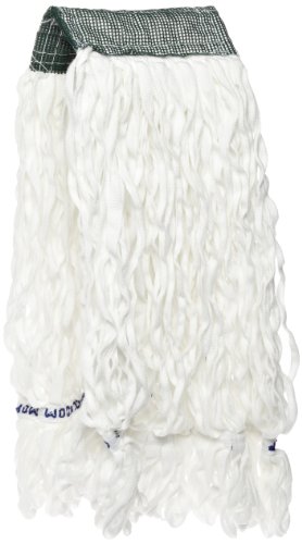 Rubbermaid Commercial 20 Oz Clean Room String Wet Mop Head, 5 Inch Headband, White, Heavy Duty Mop for Floor Cleaning Office/School/Stadium/Bathroom image 2