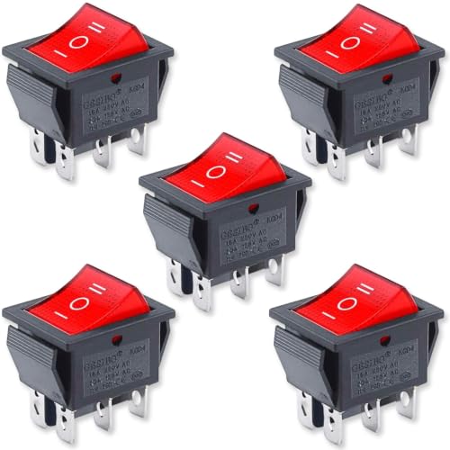Interruptor Basculante DPDT ON/OFF/ON 6 pin, 5 Unidades