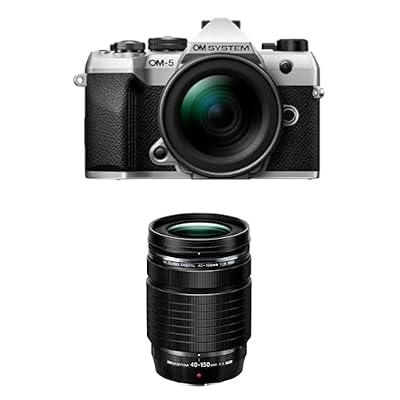 Bundle of OM SYSTEM OM-5 Mark II SLV w/M.ZUIKO Digital ED 12-45mm F4.0 PRO KIT Compact Light Weight Weather Sealed 4K Video Camera Best for Outdoor Travel + M.Zuiko Digital ED 40-150mm F4.0 PRO