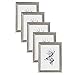 Produktbild WOLTU 5er Set Bilderrahmen,15x20cm Artos Stil Holzrahmen Fotogalerie Glasscheibe,Silber
